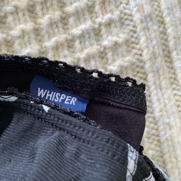 Vintage y2k Black Floral Sparky Print Mesh Knee Length Skirt Scalloped Hem - Picture 4 of 8